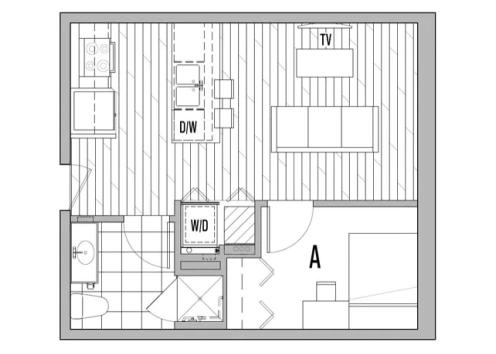 Image of HERE Apartments 1-person floor plan