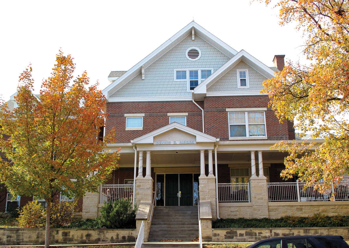 exterior view of Dennis E. Rieger Hall