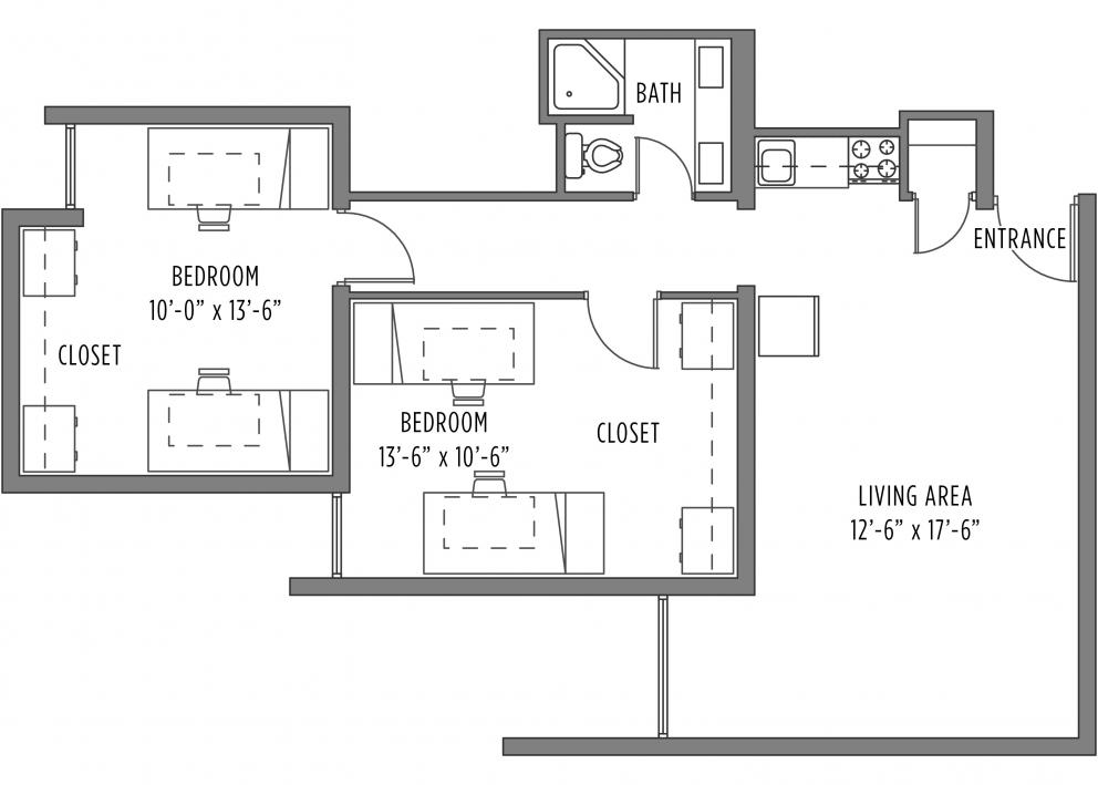 Jayhawker Towers 4-Person Tower B