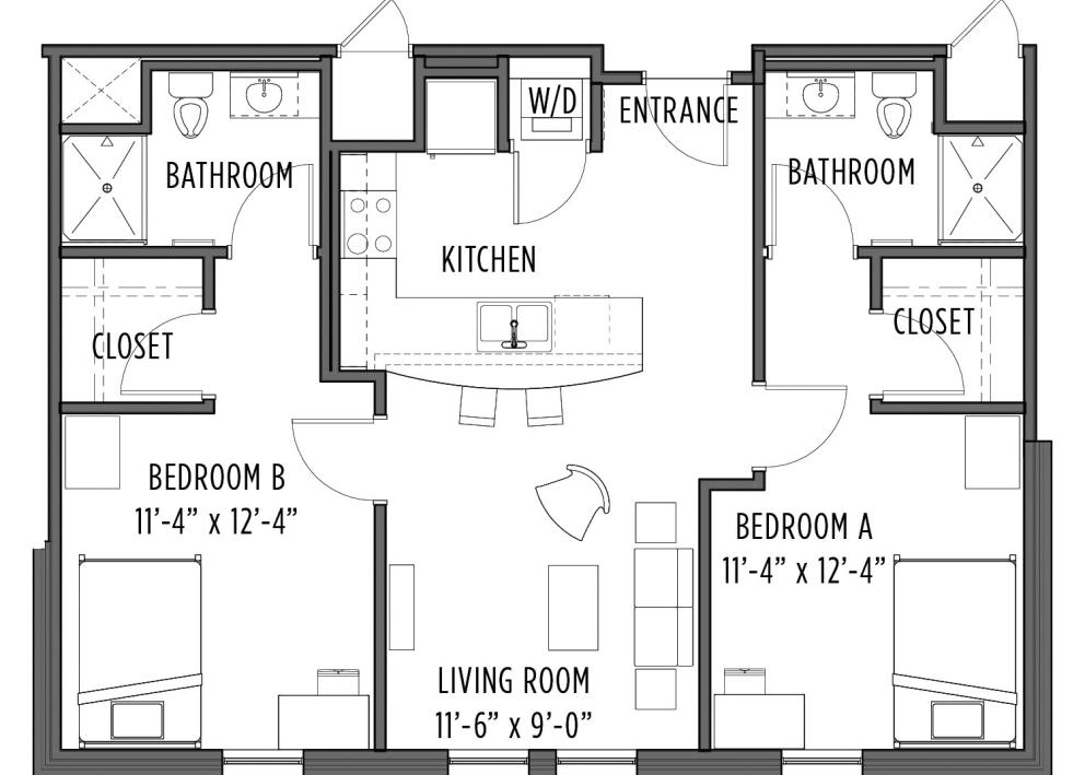 Stouffer Place 2-Person Apartment