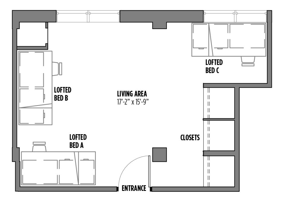 Corbin 3-Person room