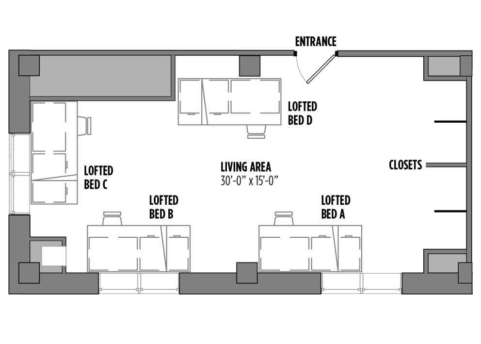 Corbin 4-Person room