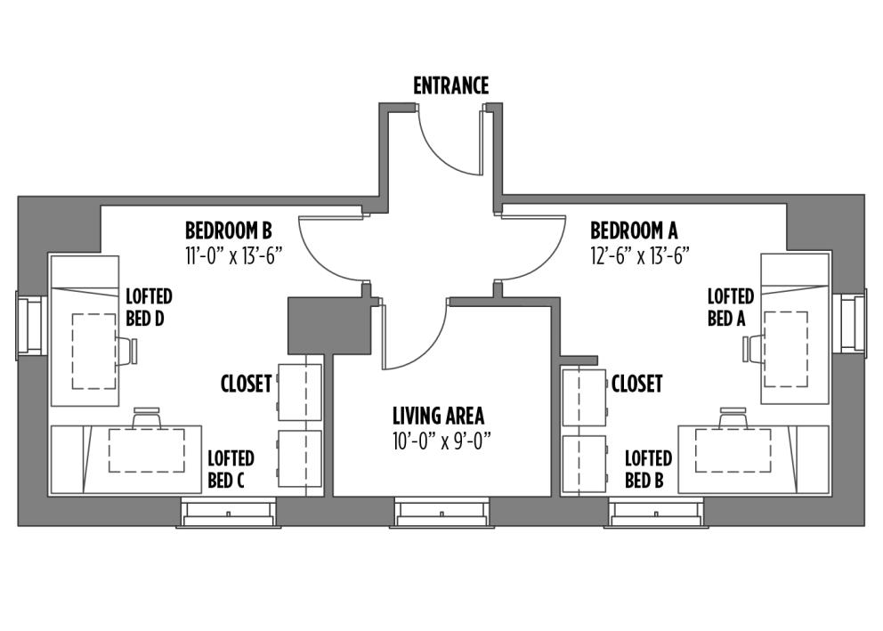 GSP 4-Person Split Room