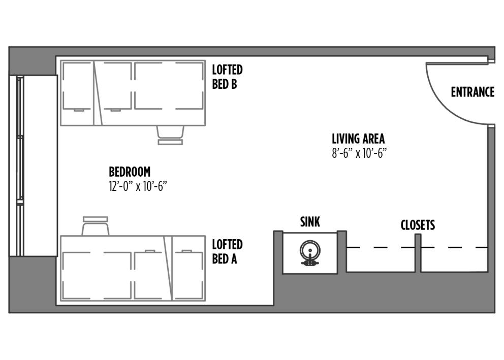 Hashinger 2-Person Large Room with Sink