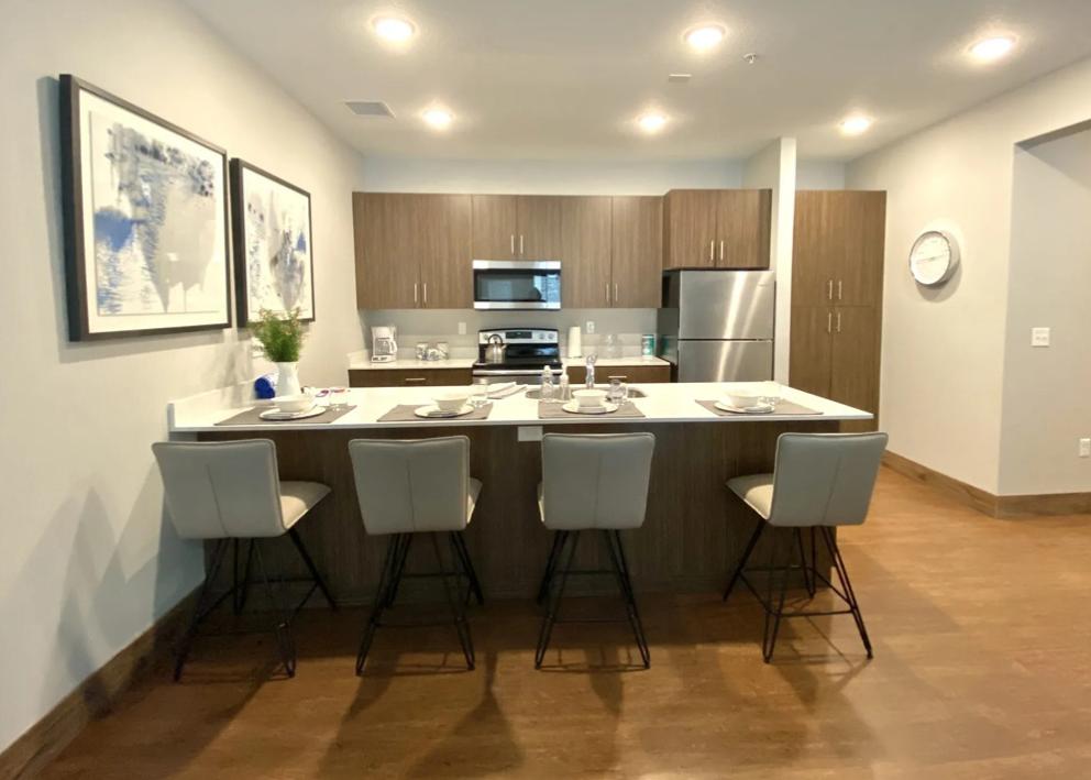 Image of a Hawker Apartments kitchen.