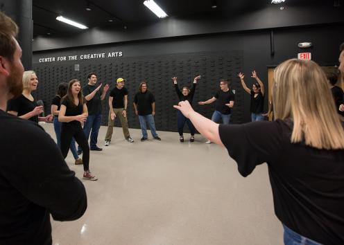KU Improv Club Performance in the Center for the Creative Arts