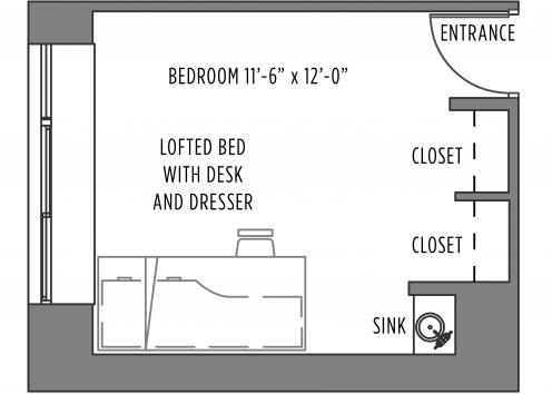 Hashinger 1-Person Room With Sink