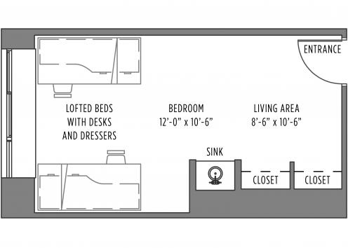 Hashinger Larger 2-Person Room With Sink