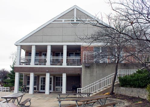 KK shares a courtyard with Margaret Amini hall. Social events are common in this space.