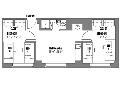 Ellsworth 4-person suite with bath