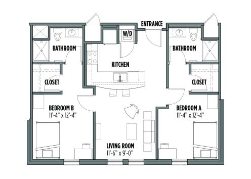 Stouffer Place 2-Person Apartment